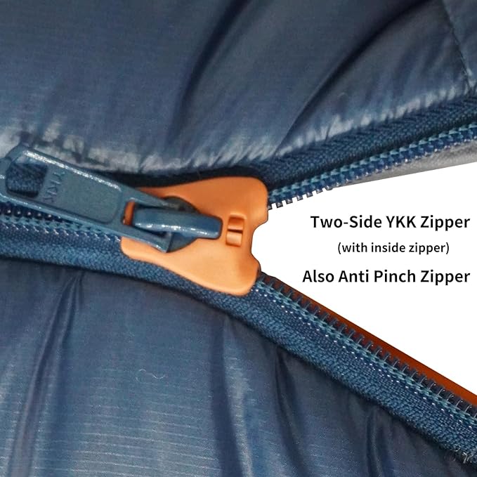 3-4 Seasons Shingle Sleeping Bag 15℉ with Inner Pocket for Adult,Perfect for Backpacking,Traveling and Hiking,Including Free Compression Stuff Sack.