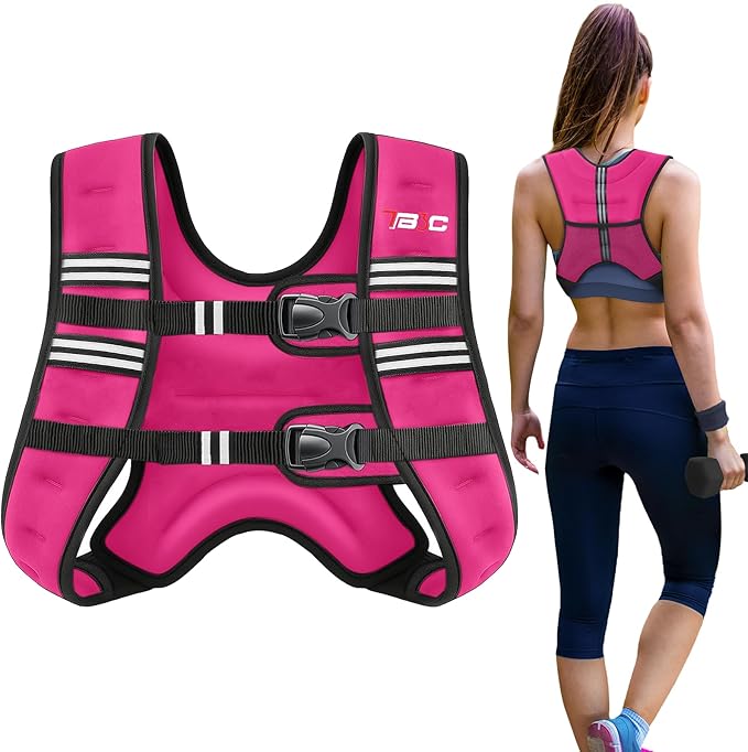 Weighted Vest Woman - Womens Weight Vest for Walking, Strength Training Weight Vests for women, Reflective Stripe Fitness Vest for Workout Running Jogging