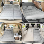 ISWEES Car Bed SUV Air Mattress, Car Air Mattress with Home Power Adapter, Electric Pump, 2 Inflatable Pillows and 2 Footrests for Back Seat, Side Seat,Trunk Sleeping, Thickened Camping Bed - Grey