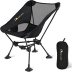 MOON LENCE Portable Camping Chair Backpacking Chair - The 4th Generation Ultralight Folding Chair - Compact, Lightweight Foldable Chairs for Hiking Mountaineering, Beach