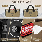 Waterproof Duffel Bag - Motorcycle Dry Bag Tail Bag with Large Storage Space, Waterproof Luggage Duffle Bags with Outer Mesh Zipper Pocket for Camping, Kayaking, Fishing & Traveling