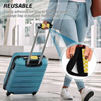 4Pcs Luggage Handle Wrap Suitcase Identifier Handle Covers Tags Soft Travel Bags Luggage Handle Gripper Accessories for Airplane Flying Checkered Yellow