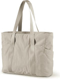 BAGSMART Tote Bag for Women, Tote Bag with Zipper Work Tote with Compartments Nurse Shoulder Hanbag for Travel, Gym