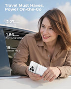 Small Portable Charger Power Bank 10,000 mAh, Upgraded Compact Battery Pack for Phone Charging, PD3.1 & QC Fast Charging Mini Travel Power Bank for iPhone/Samsung/Google/Tablet/AirPod (White)