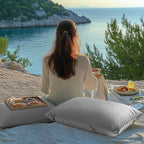 Small Shredded Gel Memory Foam Pillow，Adjustable for Contoured Support -Portable Ideal for Backpacking, Camping, Travel, Car, Airplane,Office Nap