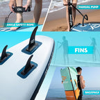 InnoExpo Inflatable Stand Up Paddle Boards with Premium Accessories, Wide Stable SUP Paddle Board Design, Non-Slip Comfort Deck for Youth & Adults