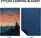 Camping Blanket,Lightweight Puffy Printed Camping Blanket Packable Outdoor Blanket for Camping,Traveling, Stadium, Hiking, Picnics