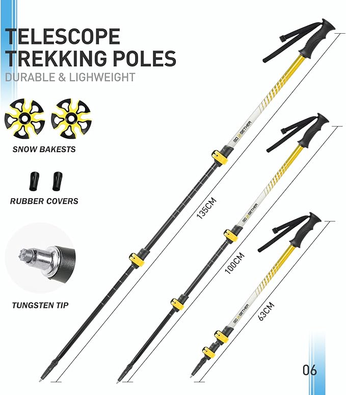 G2 21/25/30 Inches Light Weight Snowshoes for Women Men Youth, Set with Trekking Poles, Tote Bag, Gaiters,Special Fast Ratchet Binding, Orang/Blue/Red Available