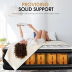 DIVON Air Mattress Queen with Built in Pump,Blow Up Mattress with Wave Pattern in 3 Mins,18'' Quick Inflatable Mattress, Luxury Airbed for Home&Camping,Black,660lbs