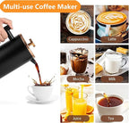 1500ml French Press Coffee Maker, Double Wall 304 Stainless Steel Insulated Cafetiere Coffee Press with 3 Layer Filter, Large Capacity Coffee Brewer for Home Camping Office