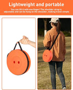 Collapsible Stool with Large Load Capacity,Portable Lightweight Folding Stool for Adults,Collapsible Chair Telescoping Design for Outdoor Fishing,Hiking,Travel,BBQ(Orange-Rainbow)