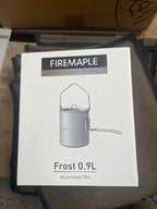 Fire Maple Frost 0.9L Camping Pot Aluminum with Detachable Handle, Backpack Bushcraft Gear, Campfire Cooking Equipment Self-locking Handle