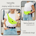 MAXTOP Large Crossbody Fanny Pack with 4-Zipper Pockets,Gifts for Enjoy Sports Festival Workout Traveling Running Casual Hands-Free Wallets Waist Pack Phone Bag Carrying All Phones