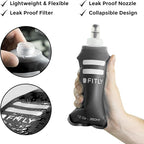 Soft Flask - Shrink As You Drink Soft Water Bottle for Hydration Pack - Folding Water Bottle Ideal for Running, Hiking, Cycling, Climbing & Rigorous Activity