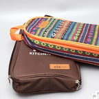 NatSumeBasics Camping Travel Cooking Utensils Organizer Travel Bag Portable Pouch for BBQ Camp Cookware Kitchen Kit