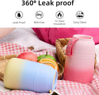 Thermo for Hot Food for Adults Kids | Wide Mouth, 26 oz Insulated Food Jar with Spoon, Leakproof Soup Thermo for School Office Travel, Thermal Steel Lunch Container Easy to Carry (Pink)