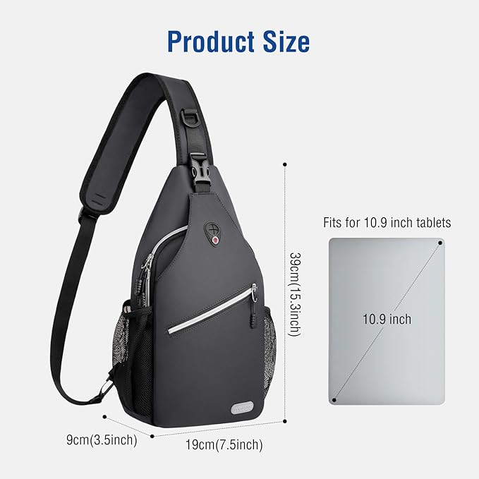MOSISO Sling Backpack, Multipurpose Crossbody Shoulder Bag Travel Hiking Daypack