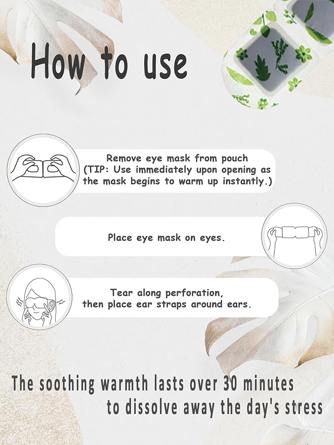 Disposable Steam Eye Mask 9 Pack - Heated Eye Compress for Dry Eyes & Puffiness Relief, Travel Essentials Sleeping Mask for Airplane, Relaxing Gift for Women, Men