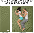 Ultralight Warm Weather Sleeping Bag - Portable, Waterproof, Compact Lightweight, Comfort with Compression Sack - Great for Outdoor Camping, Backpacking & Hiking