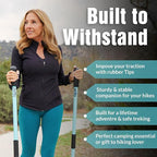 Weighted Walking Sticks for Seniors, Women & Men – 1.2lb Each Ergonomic Hiking Poles for Balance, Posture & Stability – Durable Trekking Poles for Walking