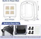 Sports Tent: Flycoop Portable Weather Pop Up Pod 1 Person to Provide Shelter from Wind Rain and Cold Weather Shelter for Outdoor Activities, Sports Events, Camping and Hiking