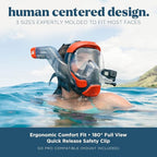 Seaview 180 V3 Full Face Snorkel Mask Adult- The V3 is The Perfect Snorkeling Gear for Adults- Snorkel Mask with 180 Panoramic Viewing and Up to 600% Easier Breathing- Patented Flowtech Air Intake
