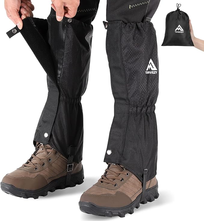 Gaiters for Hiking – Waterproof and Breathable Leg Gaiters for Women and Men Boots, Adjustable Lightweight Shoes Gaiters for Hunting, Hiking, Mountaineering, Snow Gaiters for Hiking Boots
