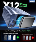 for Magsafe Battery Pack, 10000mAh Magnetic Portable Charger with USB-C 20W Fast Charging, Slim & Lightweight Wireless Power Bank for iPhone Air/17/16/15/14/13 Series, for Travel Cruise Essentials