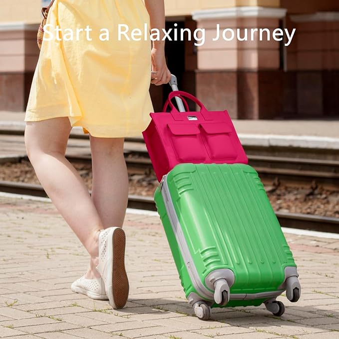 TOPDesign Heavy-Duty Canvas Tote Bag for Women, Adjustable Crossbody/Shoulder Handbag with 9 Pockets, Everything Tote