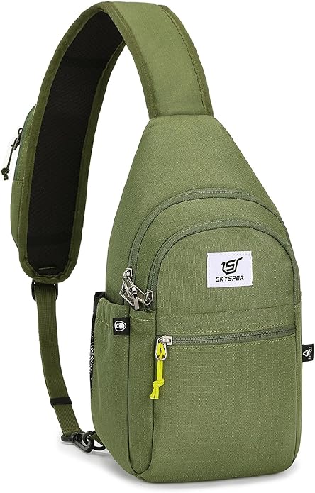 SKYSPER Sling Bag RFID Anti-Theft Crossbody Bag Recycled Travel Cross Body Bag Shoulder Sling Daypack
