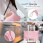 Travel Blanket, Airplane Blanket with Bag, Ultra-Soft, Warm & Lightweight, 65x40 in, Outdoor Blanket Essentials for Women, Men & Kids, Included Eye Mask, Luggage Sleeve & Backpack Clip