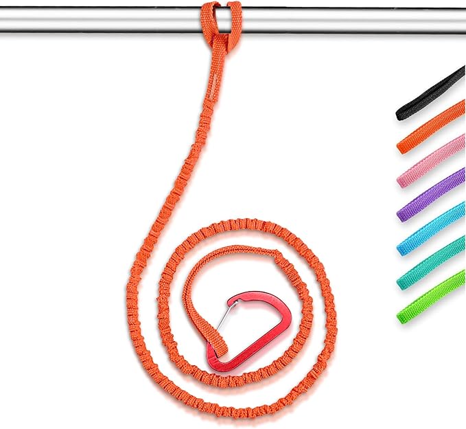 OCEANBROAD Kayak Paddle Leash Stretchable Strap Lanyard Rope for SUP Kayaking Boating Canoeing Fishing Pole Rod 4-7 Feet