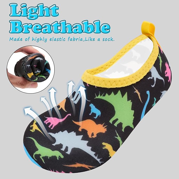 Deevike Kids Water Shoes Boys Grils Barefoot Quick Dry Aqua Socks Beach Shoes for Toddler Sports Swim Surf Outdoor Walking