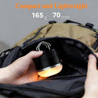 1000LM Rechargeable Camping Lantern, 110H Runtime Compact Portable Tent Light with 5 Brightness Levels, Magnetic Base, IPX4 Waterproof Emergency Hanging Light for Power Outage, Hurricane, Camping