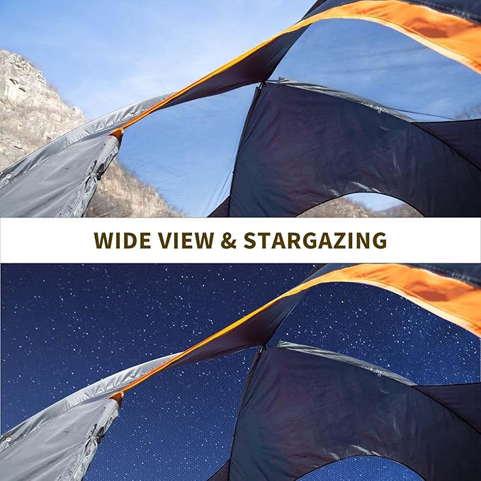 EchoSmile 10/12 Person Camping Tent Waterproof Windproof Tent with Rainfly Easy Set up for Outdoor Family Camping, Party