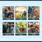 2025 Upgraded Collapsible Stool, Max 620lb, Height Adjustable Retractable Telescopic Seat, Portable Folding Stool, Travel Chair, Foldable Camping Seat or Footrest for Camping & Outdoors, 18" H