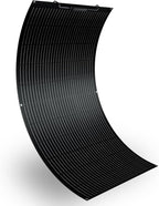 Flexible Solar Panel 100W 105W 12V Monocrystalline 250° Curvature Fiberglass High Efficiency Lightweight for RVs Boat Cabin (Black)