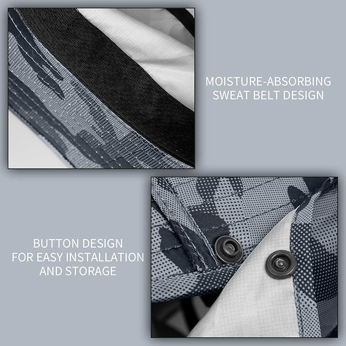 Sun Blocker Hats Outdoor Sun Protection Fishing Cap with Neck Flap Large Brim Outdoor Hat