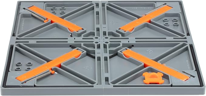 Crazy Creek Pack Table, Compact 12" x 12" Outdoor Folding Table, Gray and Orange