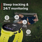 SUUNTO Run Running GPS Sports Watch with Silicone Strap, 1.32" AMOLED Touchscreen w/Crown Button, Wrist Heart-Rate & Sleep Health Tracking, Lime