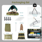 Camping Shower Tent Deluxe Changing Room Easy Set Up Privacy Shelter,Large Toilet Tent with Floor Drain Design for Beach, Camping,Hiking with Stakes and Ropes for Stability