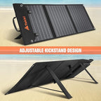 Takki 60W Solar Panel Foldable Solar Charger Kit with USB DC Type-C Ports for Portable Power Station Generator Camping Outdoor, 10 Connectors