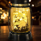 Capybara Gifts for Women/Men Capybara Solar Lanterns Mom Grandma Birthday Present Lantern Memorial Lights Solar Garden Decoration Outside for Yard, Patio,Backyard,Porch Torches