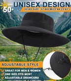 Home Prefer UPF50+ Mens Sun Hat Wide Brim Fishing Hat Foldable Large Brim UV Protection Sun Hat for Men Women Beach Gardening