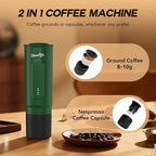 H02 PRO Portable Espresso Maker, Compatible with NS Capsule & Ground Coffee, Father's Day Coffee Maker, 20 Bar Self-heating Small Electric Travel Espresso Machine for Camping, Hiking