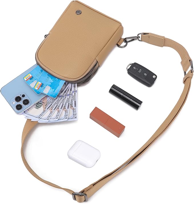 INICAT Sling Bag for Women Touchscreen Small Crossbody Cell Phone Purse Fanny Pack