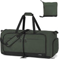 Lekesky Foldable Travel Duffel Bag for Women, 80L Large Duffle Bag with Separate Shoes Compartments & Straps, Carry On Weekend Bag for Women, Hospital, Overnight(Green)