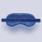 Luxury Silk Sleep Mask with 22mm Mulberry Silk, Velvet Elastic Band, Heat Therapy Pocket, and Travel Pouch, Navy Color