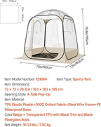 VEVOR Pop up Sports Tent, 8 Sizes Optional Clear Bubble Tent for 1-6 Person, Waterproof Outdoor Pod with Floor Mat & Top Cover, Garden Igloo Dome Tents Camping Shelter for Sports Watching