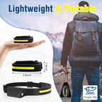 Headlamp Rechargeable - Head Lights for Forehead 2 Pack, Super Bright 230° Wide Beam Headlamps Headlight, Lightweight LED Headlamp for Camping Running Fishing